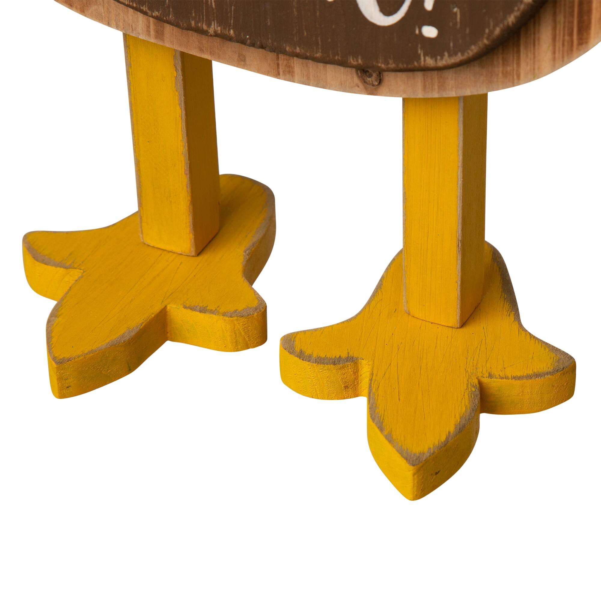 Glitzhome® 2ft. Thanksgiving Wooden Turkey Standing Décor